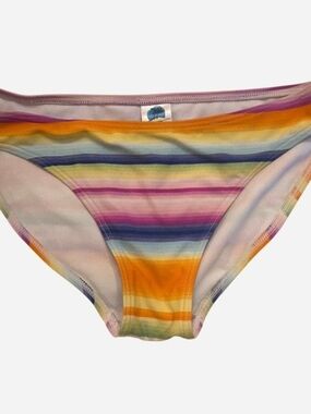 Striped Rainbow Bikini Bottom - Multi